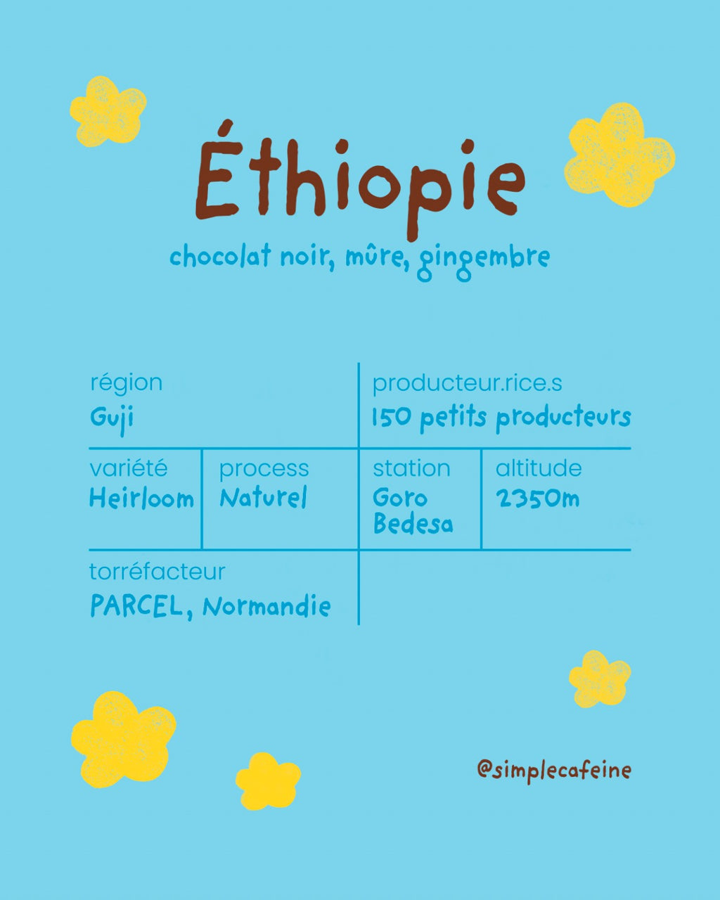 Éthiopie - boite de 7 cafés